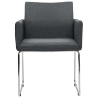 Thumbnail for Esszimmerstühle 2 Stk. Dunkelgrau Stoff