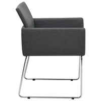 Thumbnail for Esszimmerstühle 2 Stk. Dunkelgrau Stoff