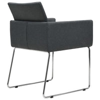 Thumbnail for Esszimmerstühle 2 Stk. Dunkelgrau Stoff