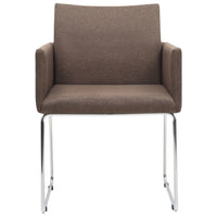 Thumbnail for Esszimmerstühle 2 Stk. Braun Stoff