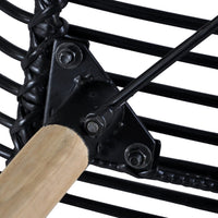 Thumbnail for Esszimmerstühle 2 Stk. Natur Rattan Schwarz