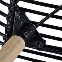 Thumbnail for Esszimmerstühle 4 Stk. Schwarz Natur Rattan