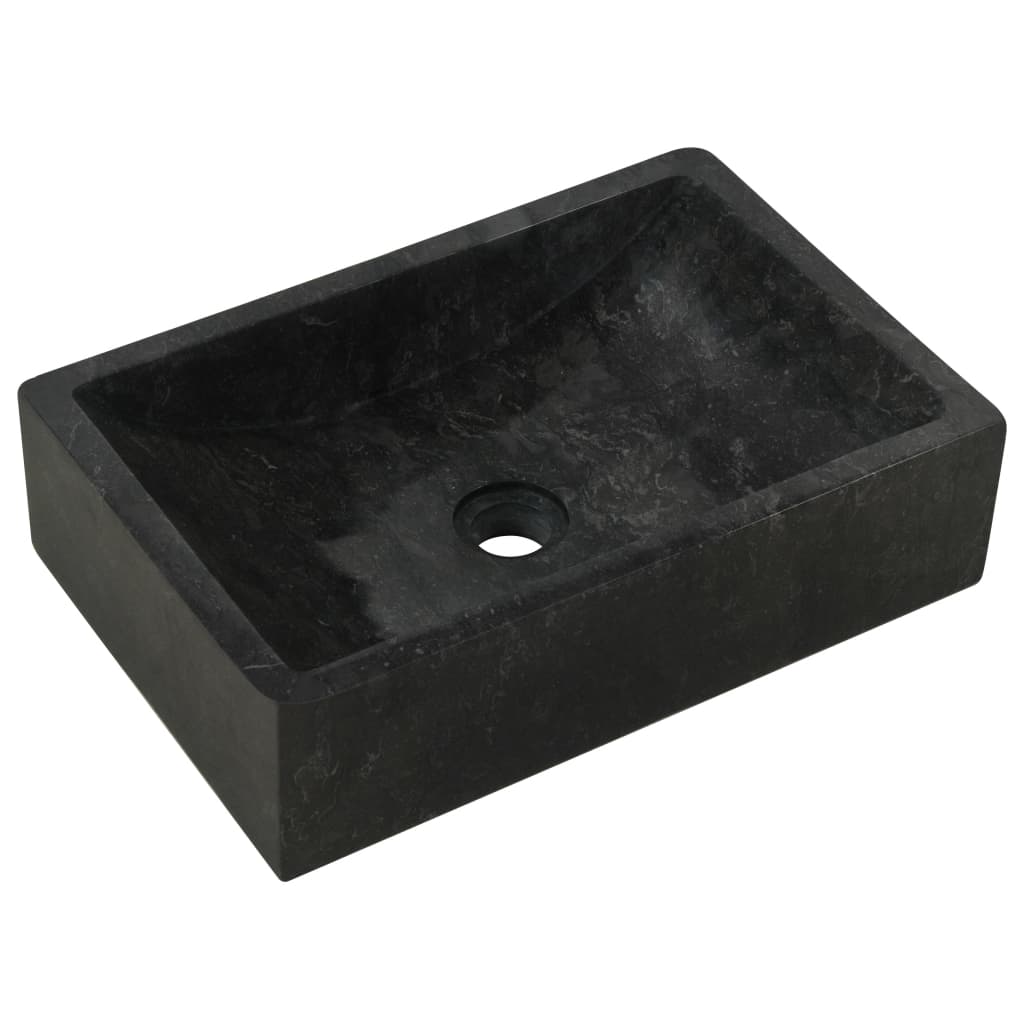 Waschbecken 45x30x12 cm Marmor Schwarz