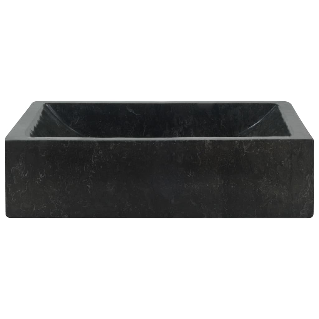 Waschbecken 45x30x12 cm Marmor Schwarz
