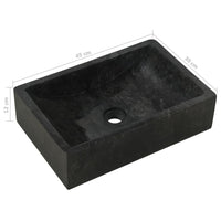Thumbnail for Waschbecken 45x30x12 cm Marmor Schwarz