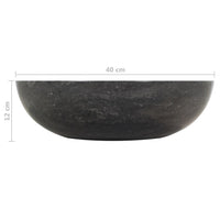 Thumbnail for Waschbecken 40x12 cm Marmor Schwarz