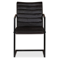 Thumbnail for Esszimmerstühle 6 Stk. Echtleder Anthrazit