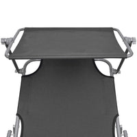 Thumbnail for Klappliege mit Sonnenschutz Stahl Grau