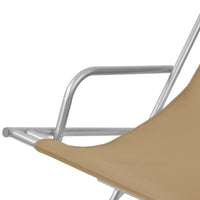 Thumbnail for Liegestühle 2 Stk. Stahl Taupe