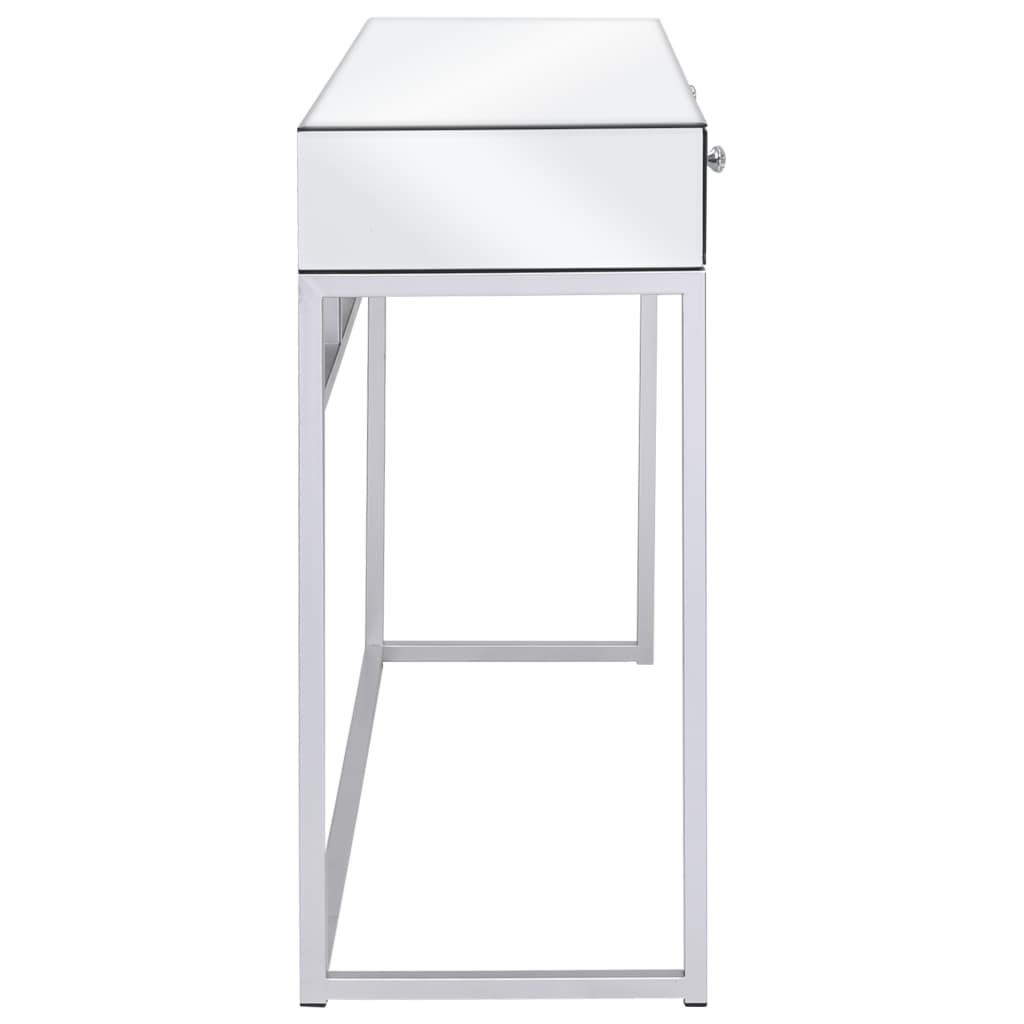 Verspiegelter Konsolentisch aus Stahl und Glas 107x33x77 cm
