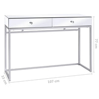 Thumbnail for Verspiegelter Konsolentisch aus Stahl und Glas 107x33x77 cm