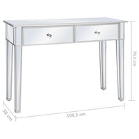 Thumbnail for Verspiegelter Konsolentisch aus MDF und Glas 106,5x38x76,5 cm