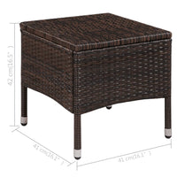 Thumbnail for 3-tlg. Bistro-Set Poly Rattan Braun