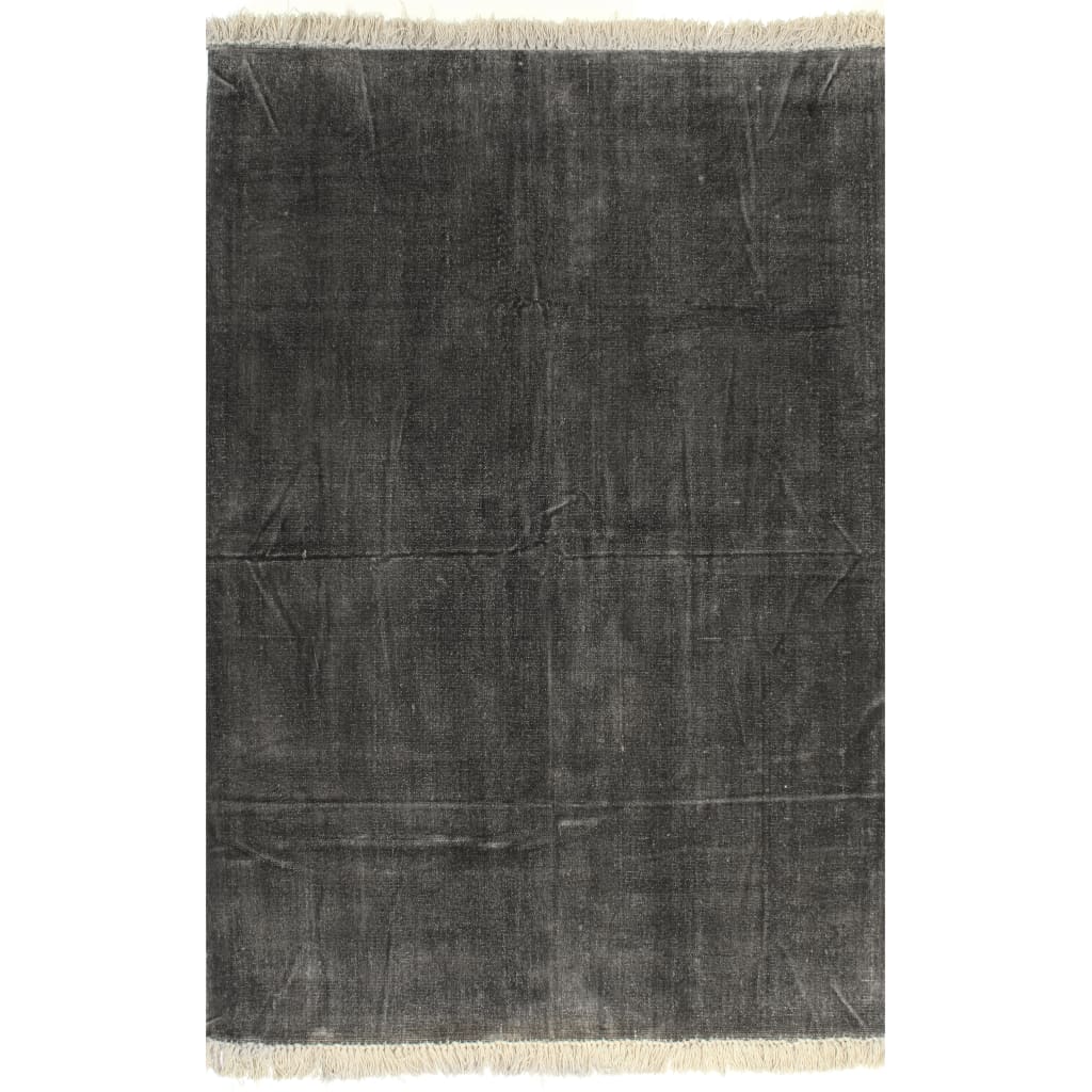 Kelim-Teppich Baumwolle 160x230 cm Anthrazit