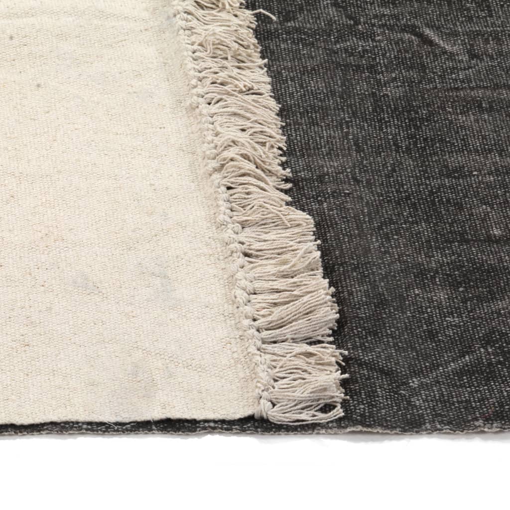 Kelim-Teppich Baumwolle 160x230 cm Anthrazit