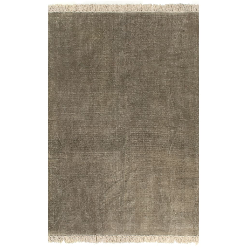 Kelim-Teppich Baumwolle 120x180 cm Taupe