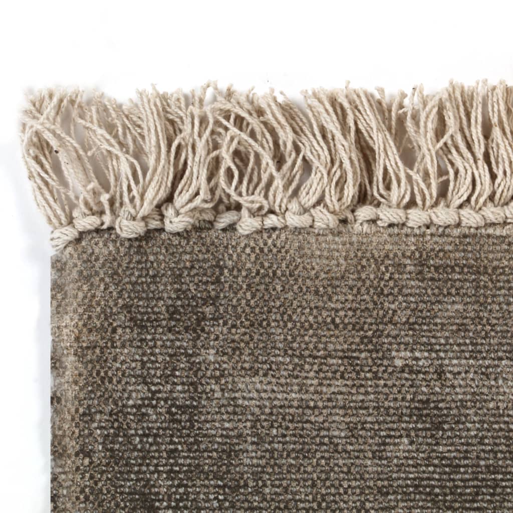 Kelim-Teppich Baumwolle 120x180 cm Taupe