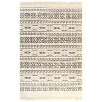 Thumbnail for Kelim-Teppich Baumwolle 120x180 cm mit Muster Grau/Rosa