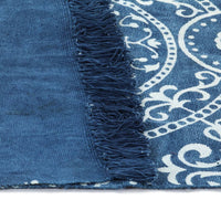 Thumbnail for Kelim-Teppich Baumwolle 160x230 cm mit Muster Blau
