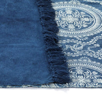 Thumbnail for Kelim-Teppich Baumwolle 160x230 cm mit Muster Blau