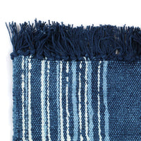 Thumbnail for Kelim-Teppich Baumwolle 160x230 cm mit Muster Blau