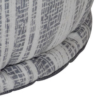 Thumbnail for Handgefertigter Sitzpuff mit Muster Blau 50 x 25 cm Baumwolle