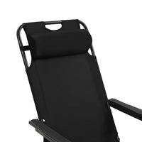 Thumbnail for Klappbare Sonnenliegen 2 Stk. mit Fußablage Schwarz
