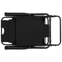 Thumbnail for Klappbare Sonnenliegen 2 Stk. mit Fußablage Schwarz