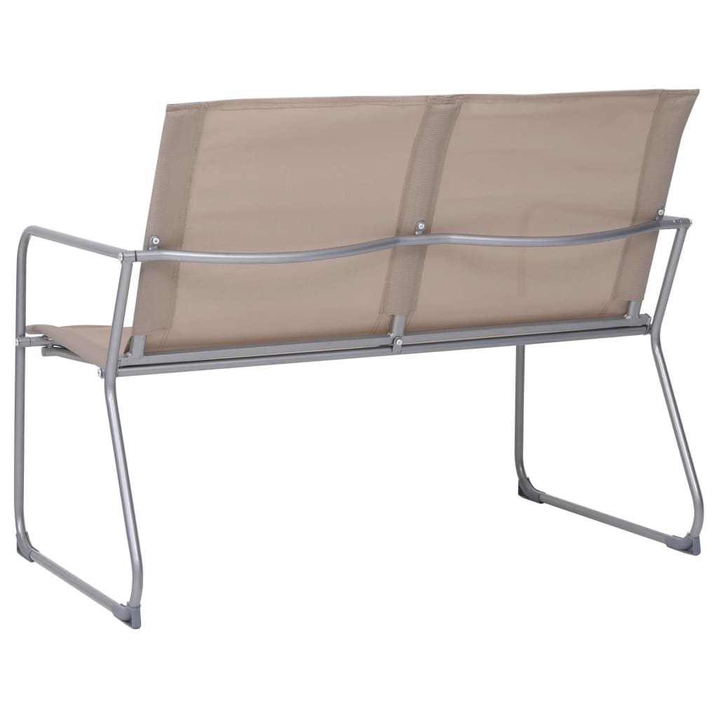 4-tlg. Garten-Lounge-Set Stoff und Stahl Taupe