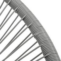 Thumbnail for Garten-Mond-Stuhl Poly Rattan Grau