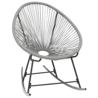 Thumbnail for Garten-Mond-Schaukelstuhl Grau Poly Rattan