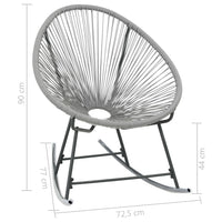 Thumbnail for Garten-Mond-Schaukelstuhl Grau Poly Rattan