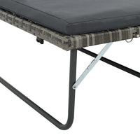 Thumbnail for 2-tlg. Garten-Lounge-Set mit Auflagen Poly Rattan Grau