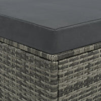 Thumbnail for 2-tlg. Garten-Lounge-Set mit Auflagen Poly Rattan Grau