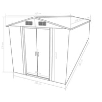 Thumbnail for Geräteschuppen 257×298×178 cm Metall Grün