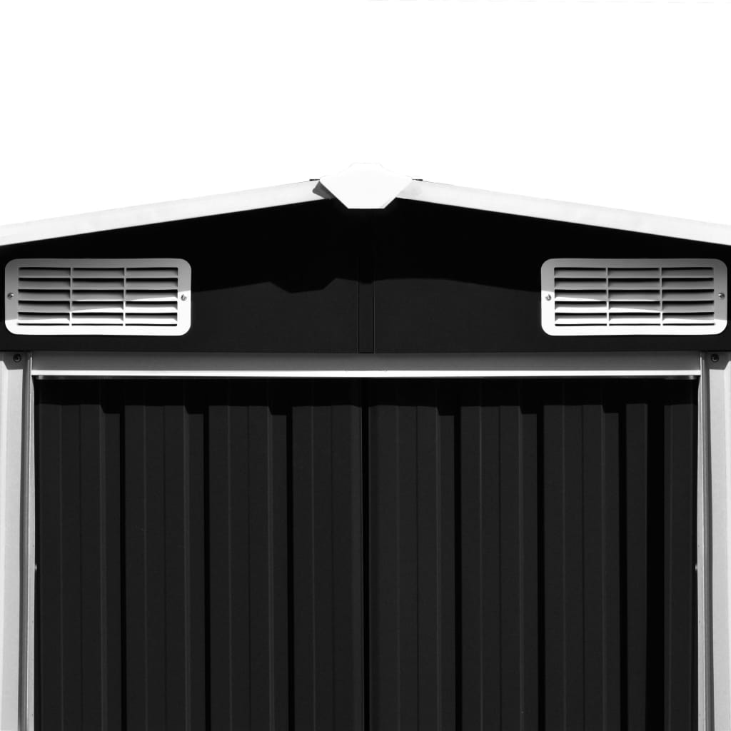 Geräteschuppen 257×298×178 cm Metall Anthrazit