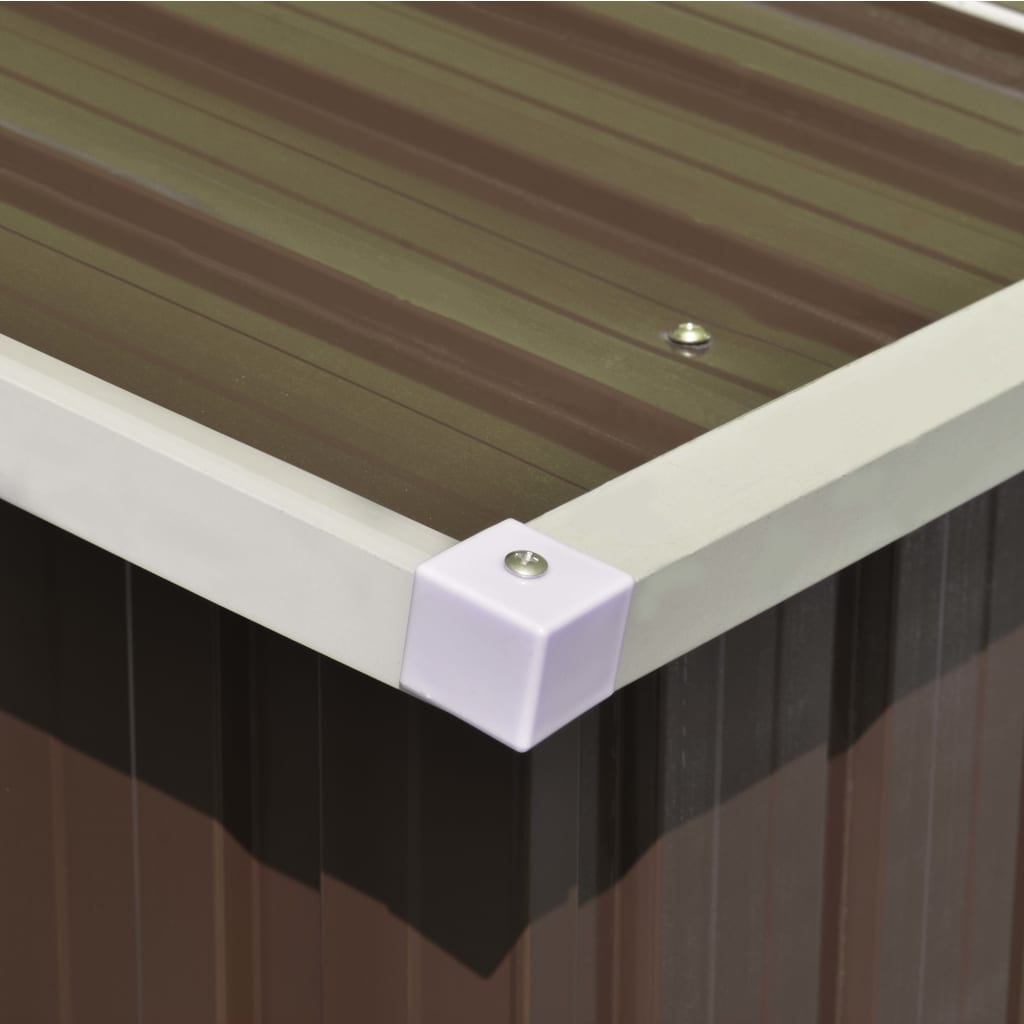 Geräteschuppen 257x392x181 cm Metall Braun