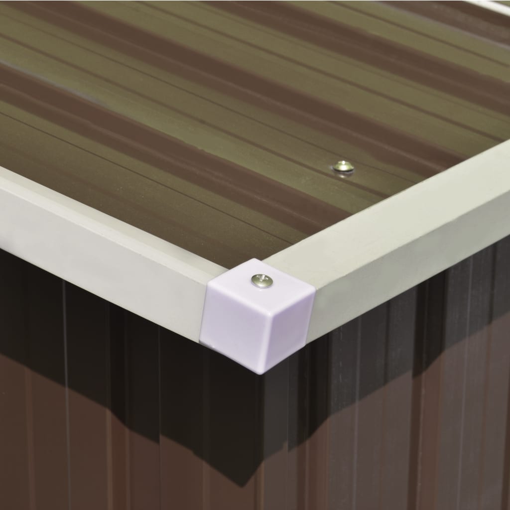 Geräteschuppen 257x489x181 cm Metall Braun