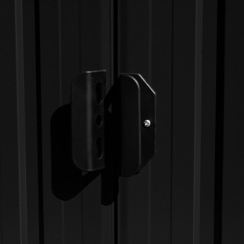 Geräteschuppen 257x580x181 cm Metall Anthrazit