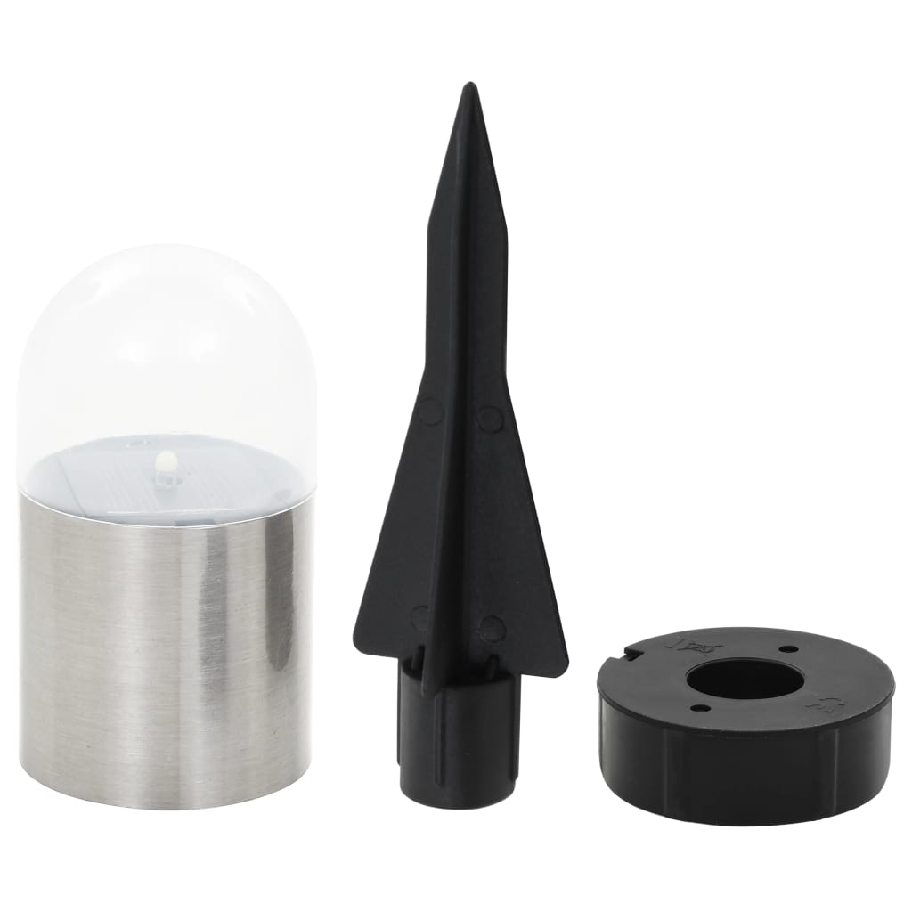 Solar-Bodenleuchten 12 Stk. LED-Leuchtmittel Weiß