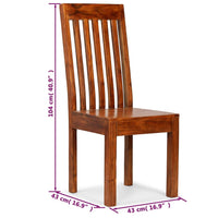Thumbnail for Esszimmerstühle 4 Stk. Massivholz mit Palisander-Finish