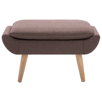 Thumbnail for Polsterstuhl mit Fußhocker Braun Stoff