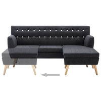 Thumbnail for Sofa L-Form Stoff 171,5x138x81,5 cm Dunkelgrau