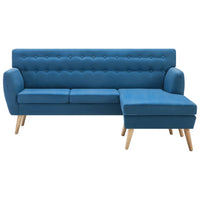 Thumbnail for Sofa L-Form Stoff 171,5x138x81,5 cm Blau