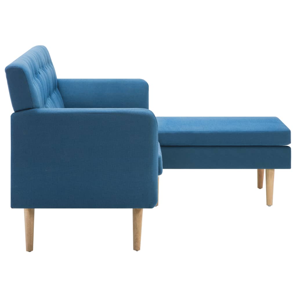 Sofa L-Form Stoff 171,5x138x81,5 cm Blau