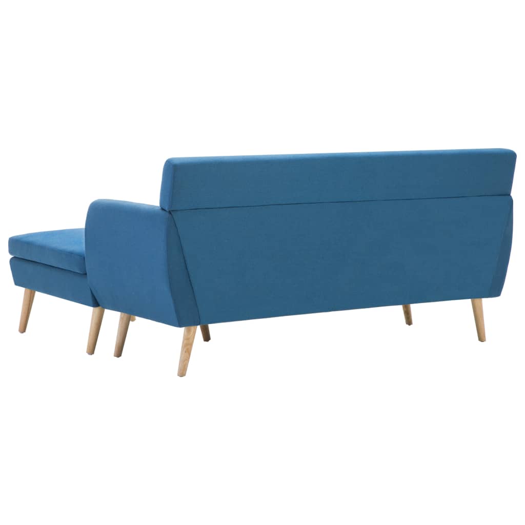 Sofa L-Form Stoff 171,5x138x81,5 cm Blau