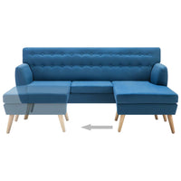 Thumbnail for Sofa L-Form Stoff 171,5x138x81,5 cm Blau