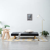 Thumbnail for Schlafsofa Kunstleder Schwarz