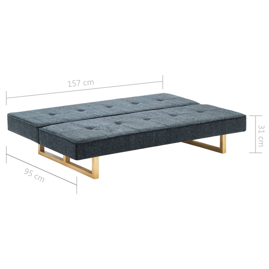 Schlafsofa Stoff Dunkelgrau