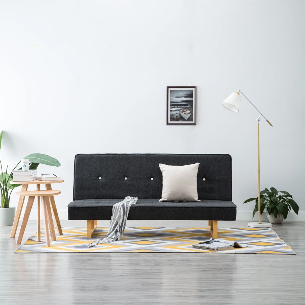 Schlafsofa Stoff Dunkelgrau